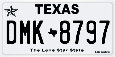TX license plate DMK8797