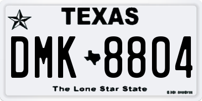 TX license plate DMK8804