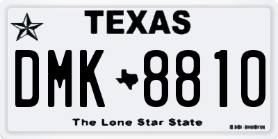 TX license plate DMK8810