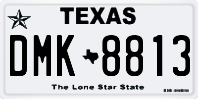 TX license plate DMK8813