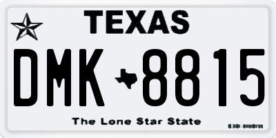 TX license plate DMK8815