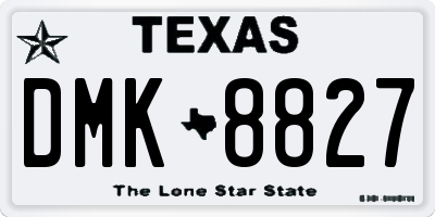 TX license plate DMK8827