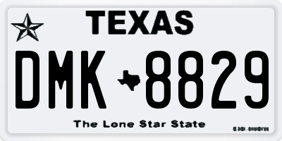 TX license plate DMK8829