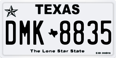 TX license plate DMK8835