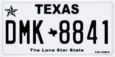 TX license plate DMK8841