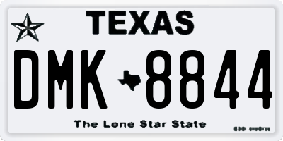 TX license plate DMK8844