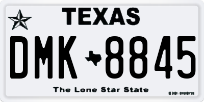 TX license plate DMK8845