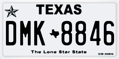 TX license plate DMK8846