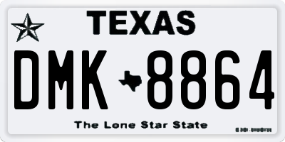 TX license plate DMK8864