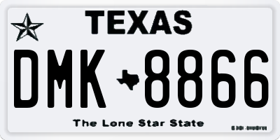 TX license plate DMK8866
