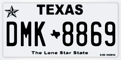 TX license plate DMK8869