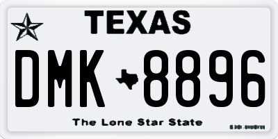 TX license plate DMK8896