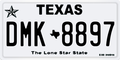 TX license plate DMK8897