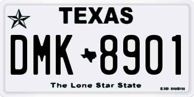 TX license plate DMK8901