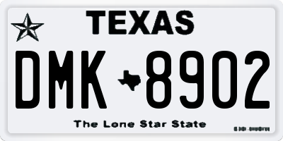 TX license plate DMK8902