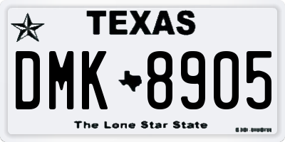 TX license plate DMK8905