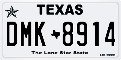 TX license plate DMK8914