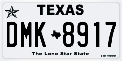 TX license plate DMK8917