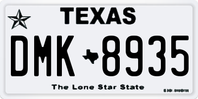 TX license plate DMK8935