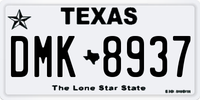 TX license plate DMK8937