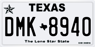 TX license plate DMK8940