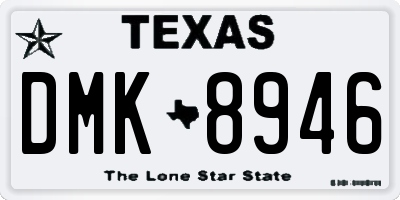 TX license plate DMK8946