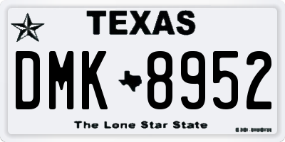 TX license plate DMK8952
