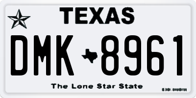 TX license plate DMK8961