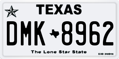 TX license plate DMK8962
