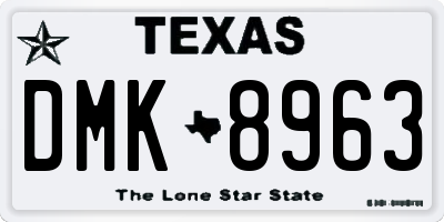 TX license plate DMK8963