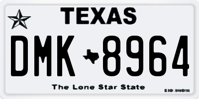 TX license plate DMK8964