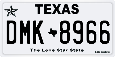 TX license plate DMK8966