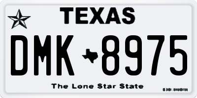 TX license plate DMK8975