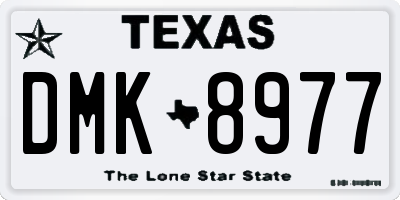 TX license plate DMK8977