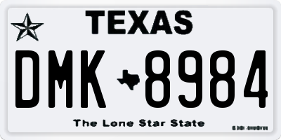 TX license plate DMK8984