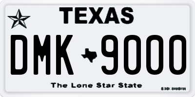 TX license plate DMK9000