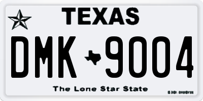 TX license plate DMK9004