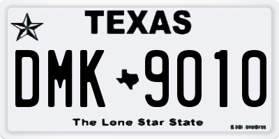 TX license plate DMK9010