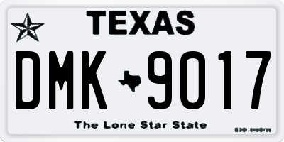 TX license plate DMK9017