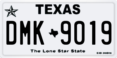 TX license plate DMK9019