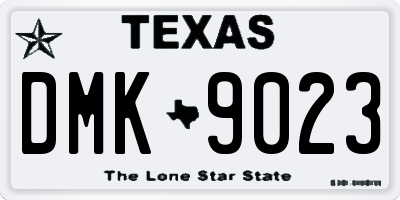 TX license plate DMK9023