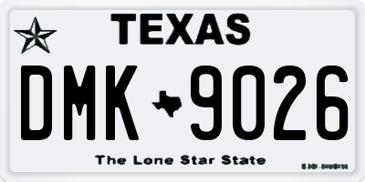 TX license plate DMK9026