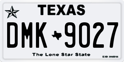 TX license plate DMK9027