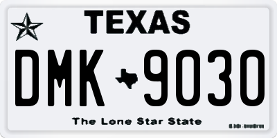 TX license plate DMK9030