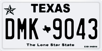 TX license plate DMK9043