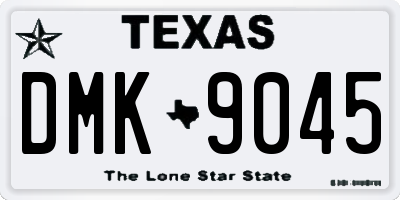 TX license plate DMK9045
