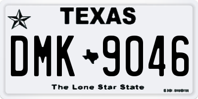 TX license plate DMK9046