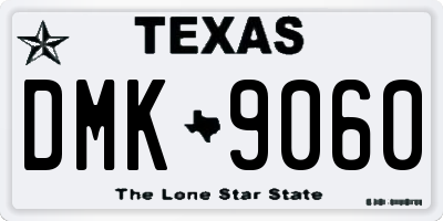 TX license plate DMK9060