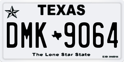 TX license plate DMK9064
