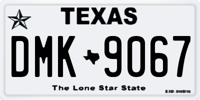 TX license plate DMK9067